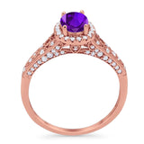 Vintage Style Oval Natural Stone Art Deco Ring