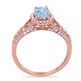 Vintage Style Oval Natural Stone Art Deco Ring