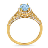 Vintage Style Oval Natural Stone Art Deco Ring