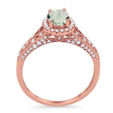 Vintage Style Oval Natural Stone Art Deco Ring