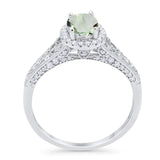 Vintage Style Oval Natural Stone Art Deco Ring