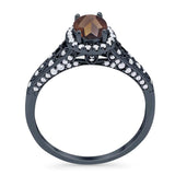 Vintage Style Oval Natural Stone Art Deco Ring