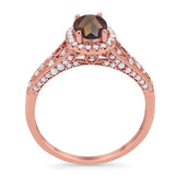 Vintage Style Oval Natural Stone Art Deco Ring