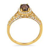 Vintage Style Oval Natural Stone Art Deco Ring