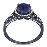 Vintage Style Round Natural Stone Ring