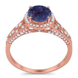 Vintage Style Round Natural Stone Ring