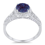 Vintage Style Round Natural Stone Ring