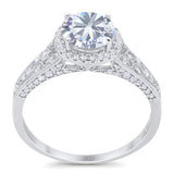 Vintage Style Round Natural Stone Ring