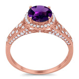 Vintage Style Round Natural Stone Ring