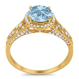 Vintage Style Round Natural Stone Ring