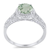 Vintage Style Round Natural Stone Ring