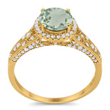 Vintage Style Round Natural Stone Ring