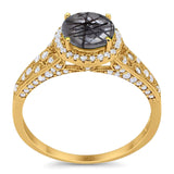 Vintage Style Round Natural Stone Ring