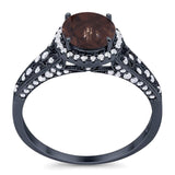 Vintage Style Round Natural Stone Ring