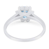 Vintage Style Round Natural Stone Flower Ring