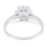 Vintage Style Round Natural Stone Flower Ring