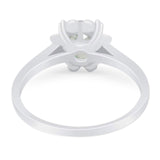 Vintage Style Round Natural Stone Flower Ring