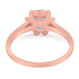 Vintage Style Round Natural Stone Flower Ring