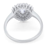 Pear Teardrop Natural Stone Halo Ring