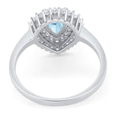 Pear Teardrop Natural Stone Halo Ring