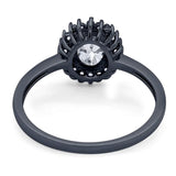 Vintage Style Oval Natural Stone Flower Ring