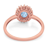 Vintage Style Oval Natural Stone Flower Ring