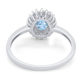 Vintage Style Oval Natural Stone Flower Ring