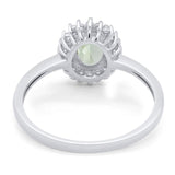 Vintage Style Oval Natural Stone Flower Ring