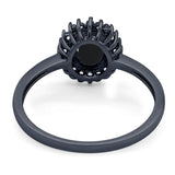 Vintage Style Oval Natural Stone Flower Ring