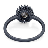Vintage Style Oval Natural Stone Flower Ring