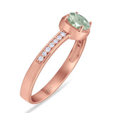 Vintage Style Round Natural Stone Solitaire Ring