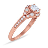 Art Deco Round Natural Stone Ring