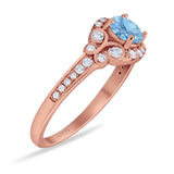 Art Deco Round Natural Stone Ring