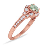 Art Deco Round Natural Stone Ring