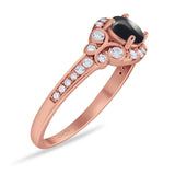 Art Deco Round Natural Stone Ring