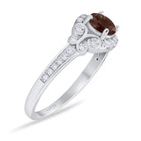 Art Deco Round Natural Stone Ring