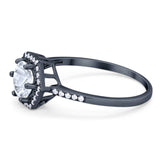 Round Natural Stone Hexagonal Ring