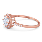 Round Natural Stone Hexagonal Ring