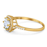 Round Natural Stone Hexagonal Ring