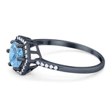 Round Natural Stone Hexagonal Ring