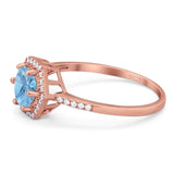 Round Natural Stone Hexagonal Ring