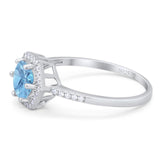 Round Natural Stone Hexagonal Ring