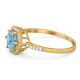 Round Natural Stone Hexagonal Ring