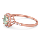 Round Natural Stone Hexagonal Ring