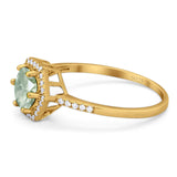 Round Natural Stone Hexagonal Ring