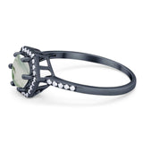 Round Natural Stone Hexagonal Ring