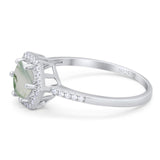 Round Natural Stone Hexagonal Ring