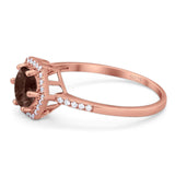 Round Natural Stone Hexagonal Ring