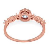 Vintage Style Round Natural Stone Beaded Ring