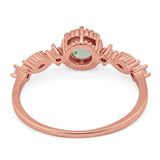 Vintage Style Round Natural Stone Beaded Ring